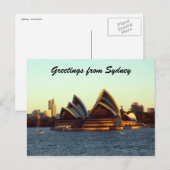 Carte Postale salutations opéra de sydney (Devant / Derrière)