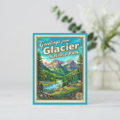 Carte Postale Salutations Parc National de Glacier Wilderness (Debout devant)