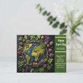 Carte Postale Salutations pour la journée de la Terre (Debout devant)