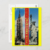 Carte Postale Salutations Psych, New York (Devant / Derrière)