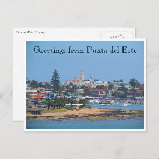 Carte Postale salutations punta del este (Devant / Derrière)