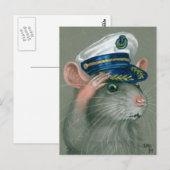 Carte Postale Salutations Rat Sailor Postcard kmcoriginals (Devant / Derrière)