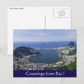 Carte Postale salutations rio (Devant / Derrière)