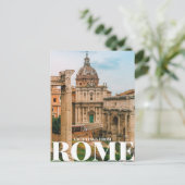 Carte Postale salutations Rome (Debout devant)