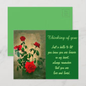 Carte Postale Salutations, Roses d'Amour_ (Devant / Derrière)