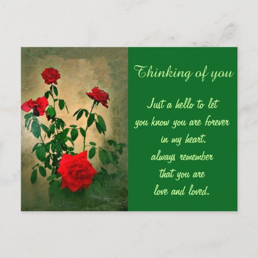 Carte Postale Salutations, Roses d'Amour_ (Devant)