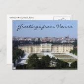 Carte Postale salutations schönbrunn (Devant / Derrière)