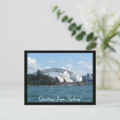 Carte Postale salutations sur la baie de sydney (Debout devant)
