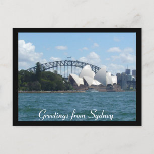 Carte Postale salutations sur la baie de sydney