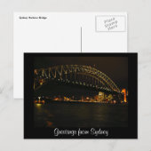 Carte Postale salutations sydney (Devant / Derrière)
