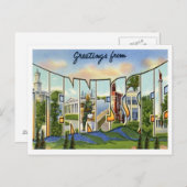 Carte Postale Salutations Tennessee Des États-Unis (Devant / Derrière)