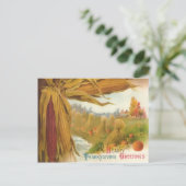 Carte postale Salutations Thanksgiving (Debout devant)