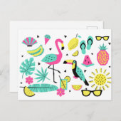 Carte Postale Salutations tropicales (Devant / Derrière)