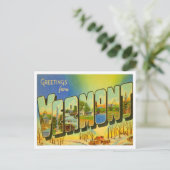 Carte Postale Salutations Vermont Des États-Unis (Debout devant)