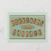 Carte Postale Salutations victoriennes de Margate, chérubins, an (Devant / Derrière)