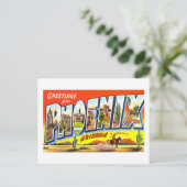 Carte Postale Salutations Vintage de Phoenix, Arizona, (Debout devant)