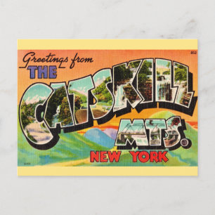 Carte Postale Salutations vintage des montagnes de Catskill