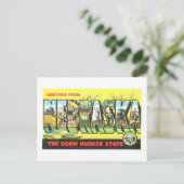 Carte Postale Salutations Vintage du Nebraska (Debout devant)