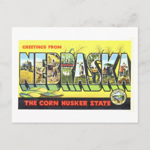 Carte Postale Salutations Vintage du Nebraska