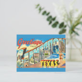 Carte Postale Salutations vintage Galveston (Debout devant)