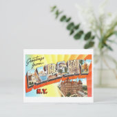 Carte Postale Salutations vintages d'Albany, New York (Debout devant)