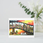 Carte Postale Salutations vintages d'Anniston, Alabama (Debout devant)