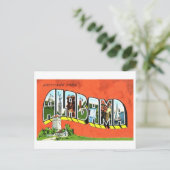 Carte Postale Salutations vintages de Alabama (Debout devant)