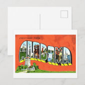 Carte Postale Salutations vintages de Alabama (Devant / Derrière)