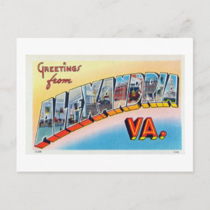 Carte Postale Salutations vintages de Alexandria Virginia Travel