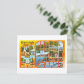 Carte Postale Salutations vintages de Bar Harbour, Maine, (Debout devant)