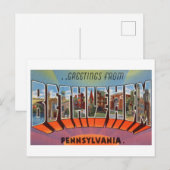 Carte Postale Salutations vintages de Bethléem, Pennsylvanie (Devant / Derrière)
