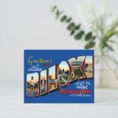 Carte Postale Salutations vintages De Biloxi, Mississippi Travel (Debout devant)