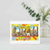 Carte Postale Salutations vintages de Chicago, Illinois (Debout devant)