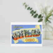 Carte Postale Salutations vintages de Cleveland, Ohio (Debout devant)