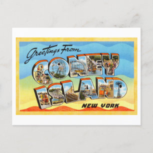 Carte Postale Salutations vintages de Coney Island, New York