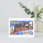 Carte Postale Salutations vintages de Dallas, Texas (Debout devant)
