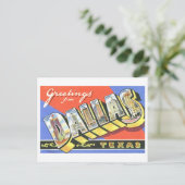 Carte Postale Salutations vintages de Dallas, Texas (Debout devant)