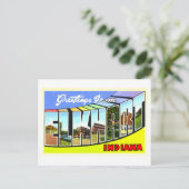 Carte Postale Salutations vintages de Elkhart, Indiana, (Debout devant)