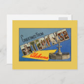 Carte Postale Salutations vintages de Enterprise AL (Devant / Derrière)