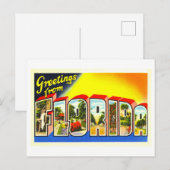 Carte Postale Salutations vintages de Floride (Devant / Derrière)
