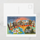Carte Postale Salutations vintages de Floride (Devant / Derrière)
