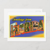 Carte Postale Salutations vintages de Floride (Devant / Derrière)
