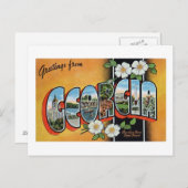 Carte Postale Salutations vintages de Géorgie (Devant / Derrière)