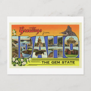 Carte Postale Salutations vintages de Idaho