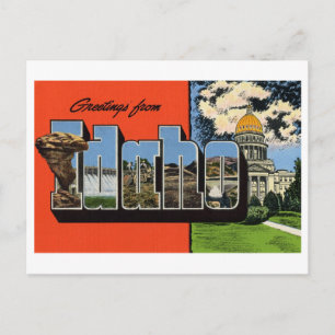 Carte Postale Salutations vintages de Idaho