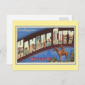 Carte Postale Salutations vintages de Kansas City MO (Devant / Derrière)