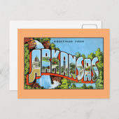 Carte Postale Salutations vintages de l'Arkansas (Devant / Derrière)