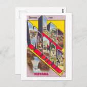 Carte Postale Salutations vintages de Las Vegas, Nevada (Devant / Derrière)