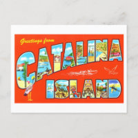 Salutations vintages de l'île Catalina