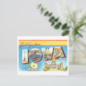 Carte Postale Salutations vintages de l'Iowa (Debout devant)